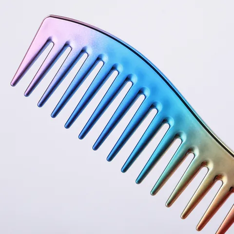 Professioneller Breitzahn Haarstyling Kamm Galvanisierter ABS Entwirrungskamm Für Herren Daily Salon Barber Haarwerkzeuge