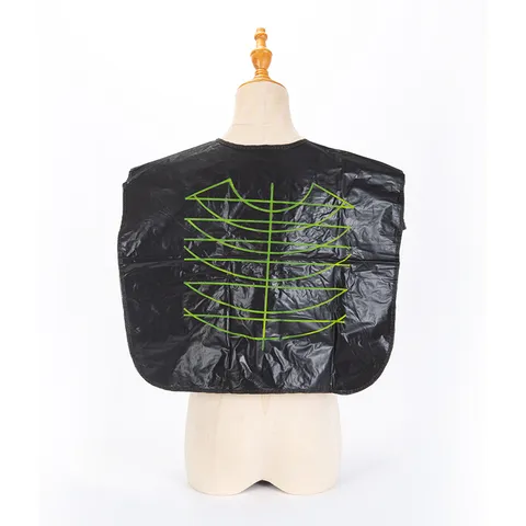 Mantella da Coiffeur Impermeabile Salone per Tintura Capelli Scudo Barber Ombrello per Olio Styling Design Stampato Modello Geometrico Materiale Poliestere Strumenti per Casa Salone Nero