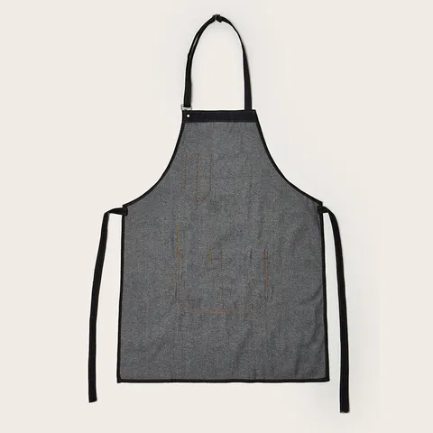 Washed Denim Apron With Pockets Waterproof Work Apron For Kitchen Hair Salon Barber Household Men Women Adjustable Denim Smock