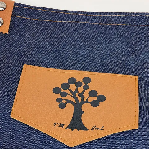 Professional Denim Canvas Work Apron Waterproof Stain Resistant Bib For Kitchen Coffee Shop Hair Salon Unisex Fashion Uniform