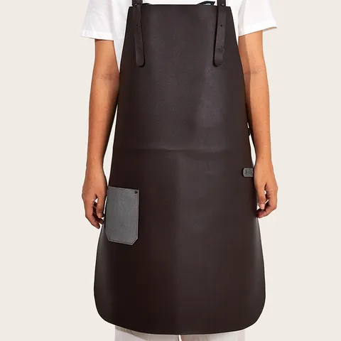 Retro PU Leather Work Apron For Men Women Salon Restaurant Painting Barista Barber Handmade Waterproof Adjustable Tool Apron