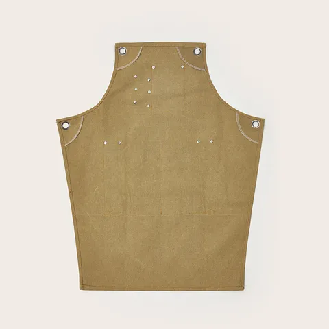 Canvas Manual Work Apron With Pockets For Barber Baker Chef Salon Men Women Khaki