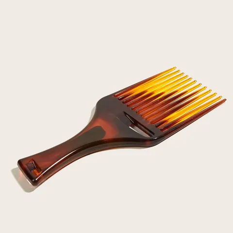 Men Retro Amber Hair Comb Wide Tooth Styling Hairbrush Professional Barber Oil Head Styling Tool Portable Grooming Accessory