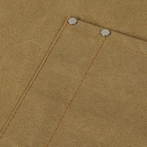 Canvas Manual Work Apron With Pockets For Barber Baker Chef Salon Men Women Khaki
