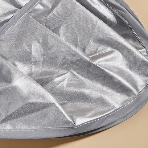 Mantella per Capelli Pieghevole in Poliestere Impermeabile Mantella da Barbiere per la Casa Salone Protezione per Parrucchiere Design ad Ombrello Argento per Adulti
