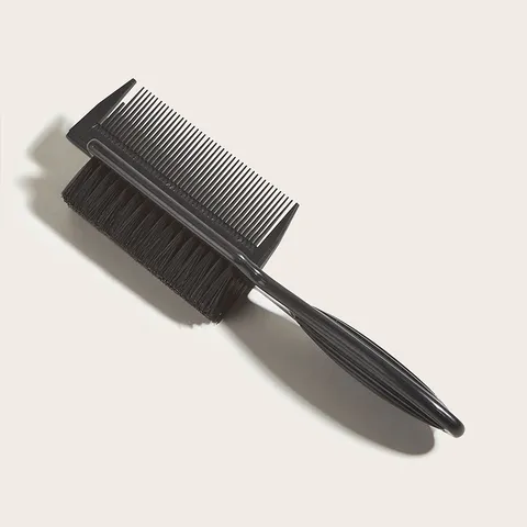 Portable 2-in-1 Dual Sided Hair Styling Comb And Broken Hair Cleaning Brush ABS Nylon Bristles Beard Brush For Men Tool