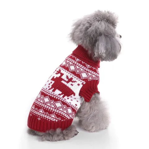 Pet Dog Cat Knitwear Turtleneck Warm Two-Legged Sweater Cute Winter Autumn Apparel Puppy Clothes