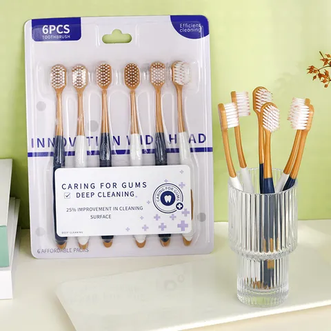 Adult Wide Head Manual Toothbrush Soft Bristles Household Oral Cleaning Manual Toothbrushes Multi Pack Oral Care Tool