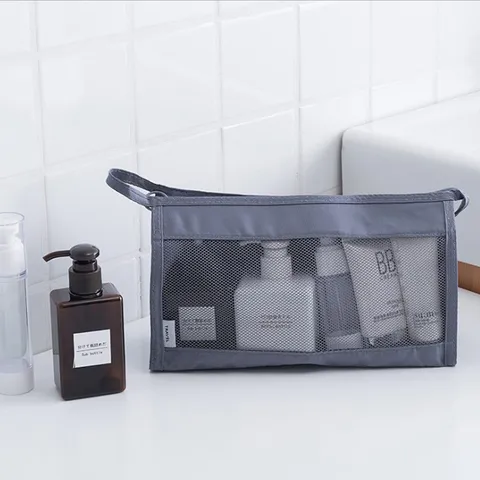 Tragbarer Reise Kulturbeutel Große Kapazität Kosmetiktasche Wasserdichte Mesh Aufbewahrungstasche Multifunktionaler Make-up Organizer