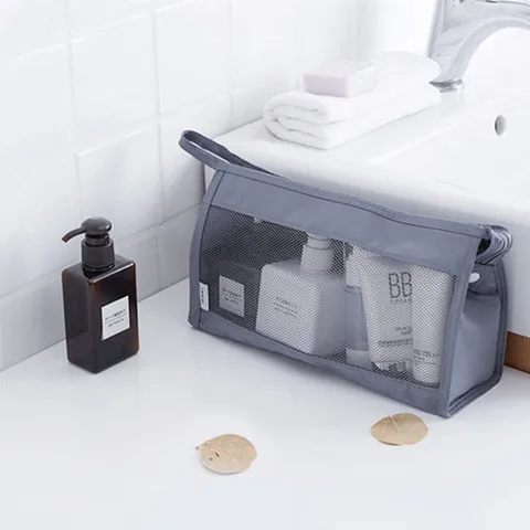 Tragbarer Reise Kulturbeutel Große Kapazität Kosmetiktasche Wasserdichte Mesh Aufbewahrungstasche Multifunktionaler Make-up Organizer