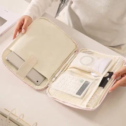 Wasserdichte Gesteppte Tablet-Hülle 11 Zoll Laptop Innentasche Mehrfächer Tragbare Digitale Aufbewahrungstasche Für Damen Herren