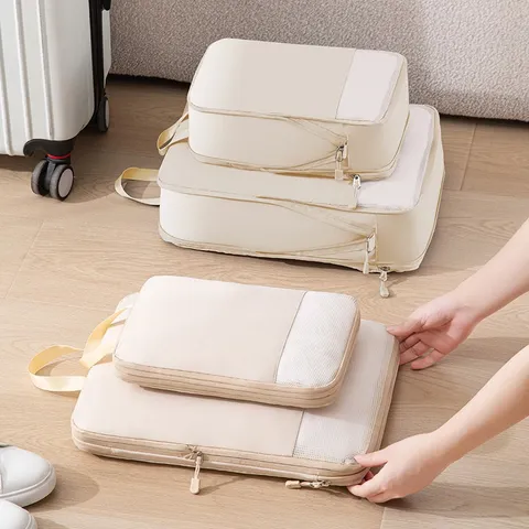 Reise Organizer Taschen Set Wasserdicht Gepäck Packwürfel Tragbare Kleidung Aufbewahrungstaschen Mit Kompression Reißverschluss