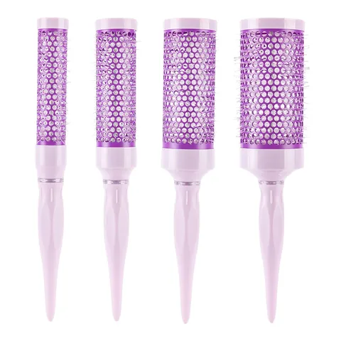 Spazzola Rotonda Professionale Cilindro in Alluminio Pettine per Styling Ventilato per Donna Districante Asciugatura Capelli