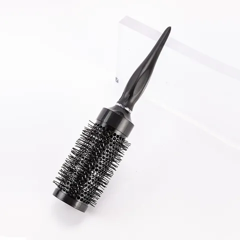 Spazzola Rotonda Professionale Per Styling E Arricciatura Pettine Cilindrico Cavo Resistente Al Calore Con Impugnatura A Coda Appuntita Per Uomo Donna