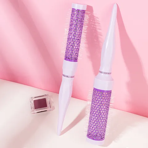 Spazzola Rotonda Professionale Cilindro in Alluminio Pettine per Styling Ventilato per Donna Districante Asciugatura Capelli