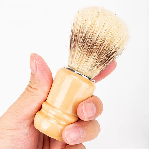 Professional Men Shaving Brush Wood Handle Boar Bristle Salon Shaving Foam Brush For Wet Shave Barber Beard Cleaning Tool