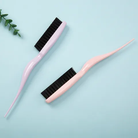 Professional Boar Bristle Teasing Brush Three Row Rat Tail Hair Comb For Hair Styling Volumizing Backcombing Women Salon Tools