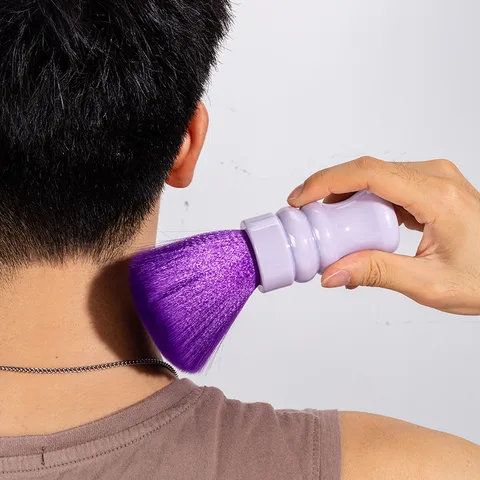 Professional Neck Duster Brush Soft PBT Bristles ABS Handle Hair Sweep Brush For Salon Barbershop Home Cleaning Tool