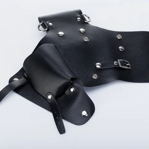 Professionelle Friseur Werkzeug Gürteltasche PU Leder Multi Tasche Schere Aufbewahrungstasche Friseursalon Taille Pouch Gürtel Zubehör Schwarz