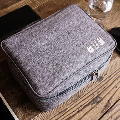 Portable Waterproof Travel Digital Storage Bag Multi-Layer Electronic Accessories Organizer Pouch For Cable Charger