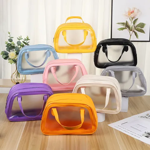 Grosse Kapazität Wasserdichte PVC Kulturtasche Reise Kosmetik Make-up Tasche Trocken Und Nass Trennung Strand Tasche Für Damen Herren