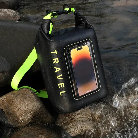 Wasserdichter Trockensack PVC Outdoor Schwimmen Rafting Fluss Trekking Strand Aufbewahrungstasche Mit Transparentem Handyfenster