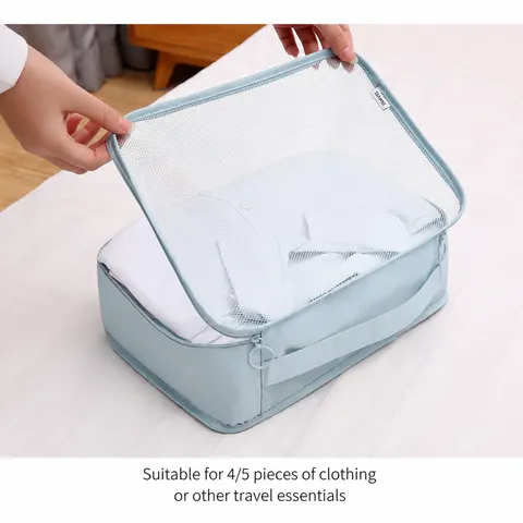 Reise Aufbewahrungstaschen Set Wasserdicht Koffer Organizer Packtaschen Für Kleidung Schuhe Reise Zubehör Grau