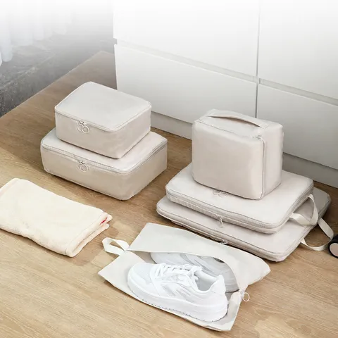 Reise Aufbewahrungstaschen Set Wasserdichte Packwürfel Koffer Organizer Für Kleidung Unterwäsche Schuhe Tragbare Reiseutensilien