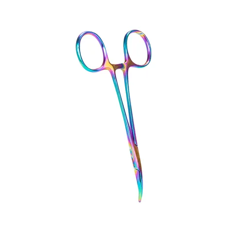 Mehrfarbige Edelstahl Hämostatische Zange Gebogene Pinzette Regenbogen Haarentfernungs Werkzeug Hakenentferner Schönheitssalon Zubehör