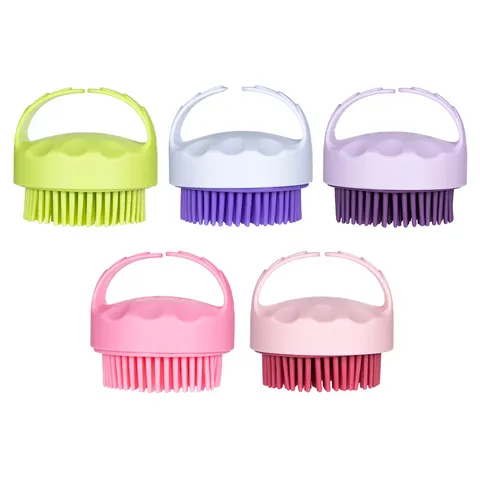Spazzola per Shampoo Massaggiatore Cuoio Capelluto in Silicone Morbida Spazzola per la Pulizia Portatile Pettine per Lavare i Capelli