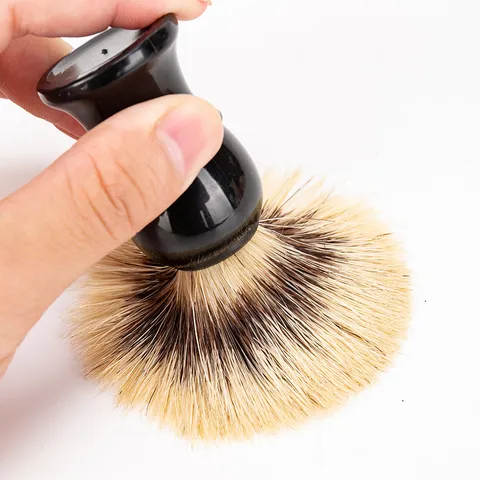Professional Men Shaving Brush Beard Lathering Brush For Barber Shop Home Use Portable Shave Foam Brush With PS Handle Salon Tool