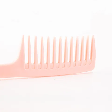 Peigne à Cheveux à Dents Larges en PP Brosse Démêlante Antistatique Avec Trou de Suspension Peigne de Coiffage Portable Homme Femme Maison
