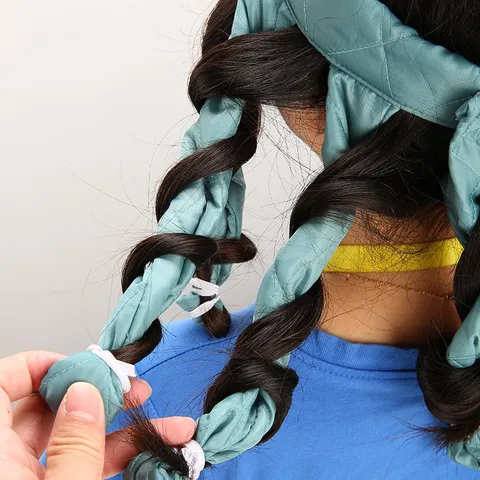 Bigoudi Sans Chaleur Bandeau Poulpe Nuit Sommeil Tissu Matelassé Mousse EPE Grands Bigoudis À Vagues Pour Femmes Outils De Coiffure DIY
