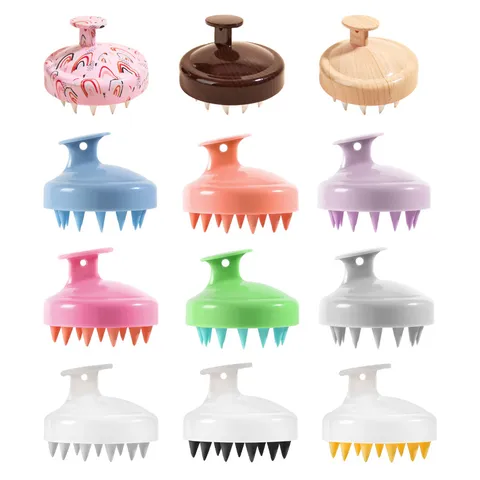 Spazzola per Shampoo Massaggiatore Cuoio Capelluto in Silicone Pettine per Pulizia Capelli Setole Morbide Massaggiatore Testa Spazzola Bagno