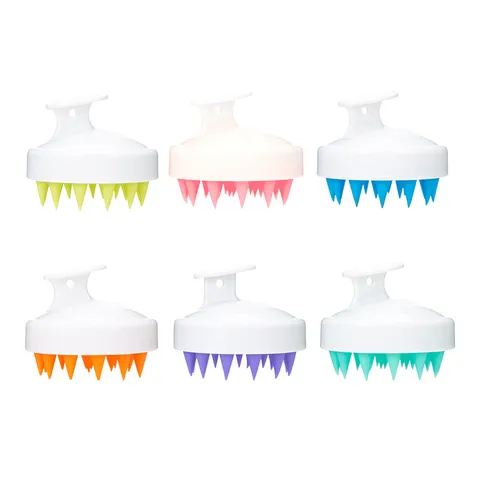 Multifunctional Silicone Scalp Massage Shampoo Brush Soft Bristle Hair Scrubber Head Massager Bathroom Bath Tool