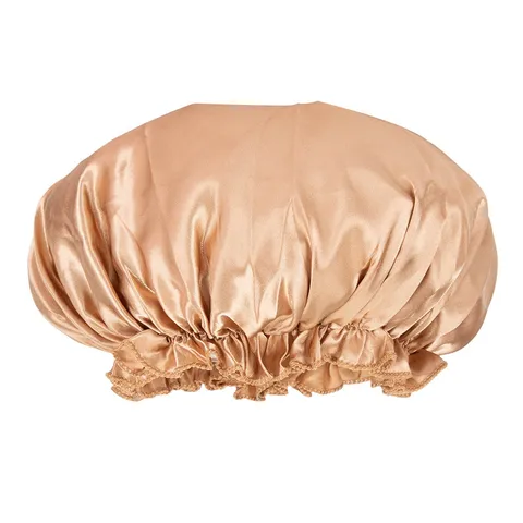 Damen Satin Schlafhaube Elastisch Weich Nachtmütze Dusche Bad Haarpflege Haube Anti-Öl Küche Schlafhut