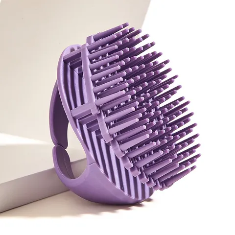 Hohle Haar Shampoo Bürste Kopfmassagegerät Weiche Silikon Haarwaschkam Bad Dusche Kopfhaut Schrubbbürste Haarpflegewerkzeug