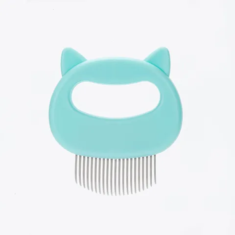 ABS Plastic Cat Ear Shape Shampoo Massage Brush Pet Flea Comb Scalp Hair Massaging Brush For Daily Grooming