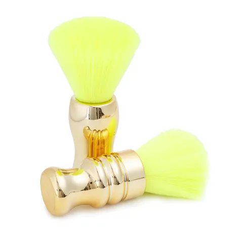 Spazzola Professionale per la Pulizia del Collo da Barbiere Con Manico Galvanizzato Setole Morbide in Nylon Portatile per Salone Casa