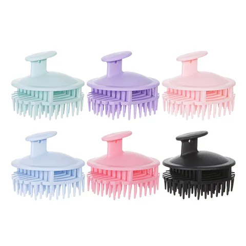 TPE Hair Scalp Massager Shampoo Brush Hollow Scalp Scrubber Exfoliating Massage Comb For Head Deep Cleaning Hair Washing