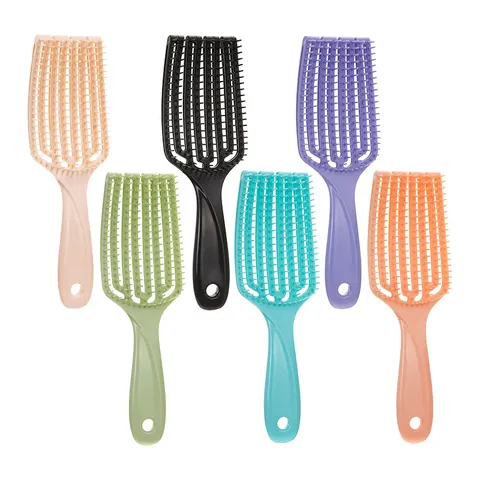 Spazzola Per Capelli Scheletro Curva Professionale Per Donna Pettine Massaggiante Districante Per Asciugatura Rapida Salone Casa Materiale TPEE