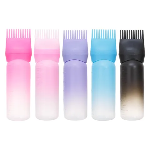 Gradient Haarfärbe Applikatorflasche Mit Kopfhautmassage Wurzelkamm Professionelles Salon Haarfärbe Werkzeug Kopfhautpflege Flasche