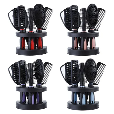 Set Professionale Di Pettini E Specchio Con Supporto Spazzola A Cuscinetto Pettine Rotondo Per Styling Set Spazzole Per Casa Dormitorio Bagno