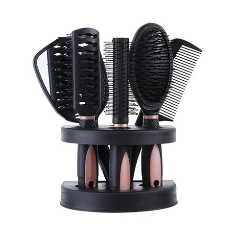 Set Professionale Di Pettini E Specchio Con Supporto Spazzola A Cuscinetto Pettine Rotondo Per Styling Set Spazzole Per Casa Dormitorio Bagno