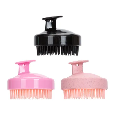 Multifunctionele Haarwasborstel Hoofdhuid Massagekam Siliconen Tarwestro TPE Haarscrubber Badkamer Accessoire Voor Dagelijks Thuisgebruik