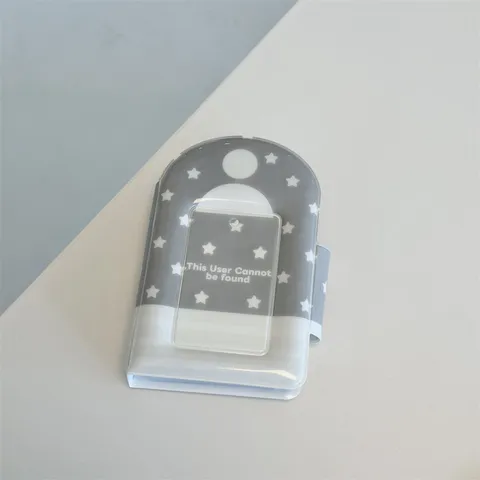 Tarjetero Fotográfico Transparente PVC 3 Pulgadas Mini Álbum de Fotos Diseño Estrellado Colgante Llavero Papelería Creativa