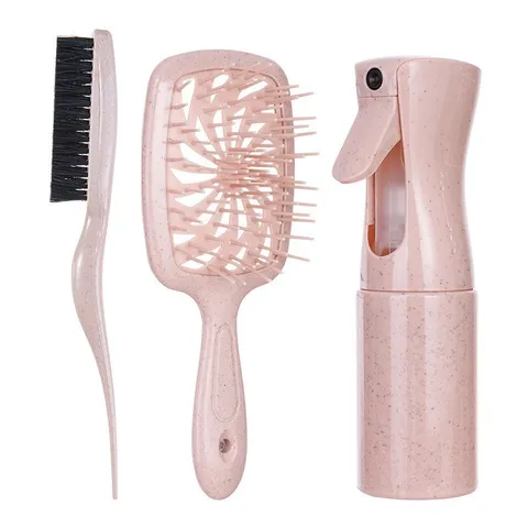 Tarwestro Haarborstel Kit Holle Hoofdhuid Massage Kam Fijne Nevel Spuitfles Styling Edge Borstel Voor Haarkleuring
