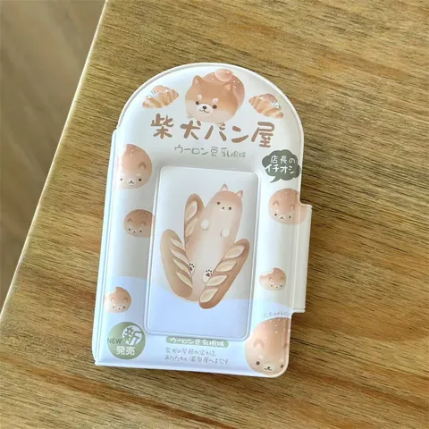 Cute Shiba Inu Green Grape Photo Card Album PVC Mini Binder Photocard Holder Pocket Book Idol Collect Book