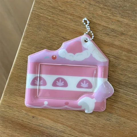 Tarjetero PVC Horizontal Diseño Pastel Lindo Estilo INS Para Pantalla Fototarjeta Ídolo Colgante Almacenamiento