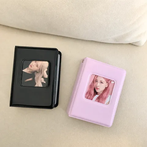 Ins Rosen Spitze Mini Fotokarten Album Drei Zoll Kpop Idol Kartenhalter Transparent PVC Sammelbuch Tragbarer Aufbewahrungsordner